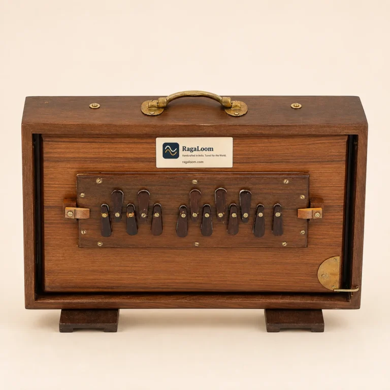 15-inch teak shruti box with 13 notes and 440 Hz tuning