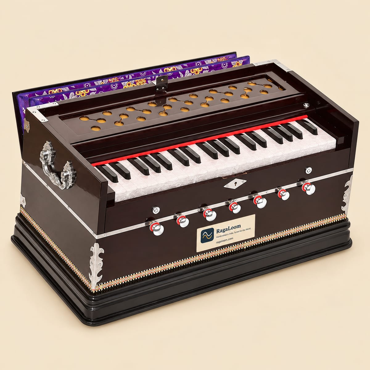Mahogany Standard Harmonium – 39 Keys, 3¼ Octaves, 7 Stops