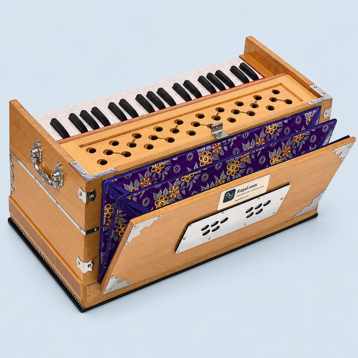 Teak Standard Coupler Harmonium – 39 Keys, 3¼ Octaves, 7 Stops - Image 2